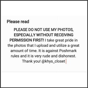 DO NOT USE MY PHOTS TO SELL ITEMS